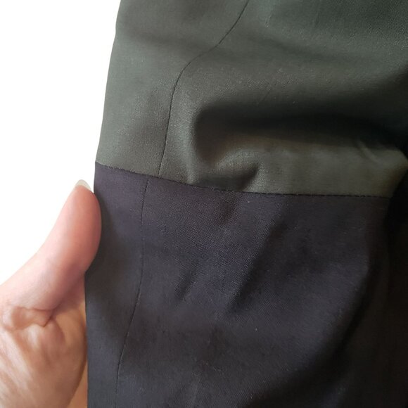 NEW Grogo Black Dark Green Wool Double Breasted Mens Suit Jacket EU 46 - Picture 10 of 15